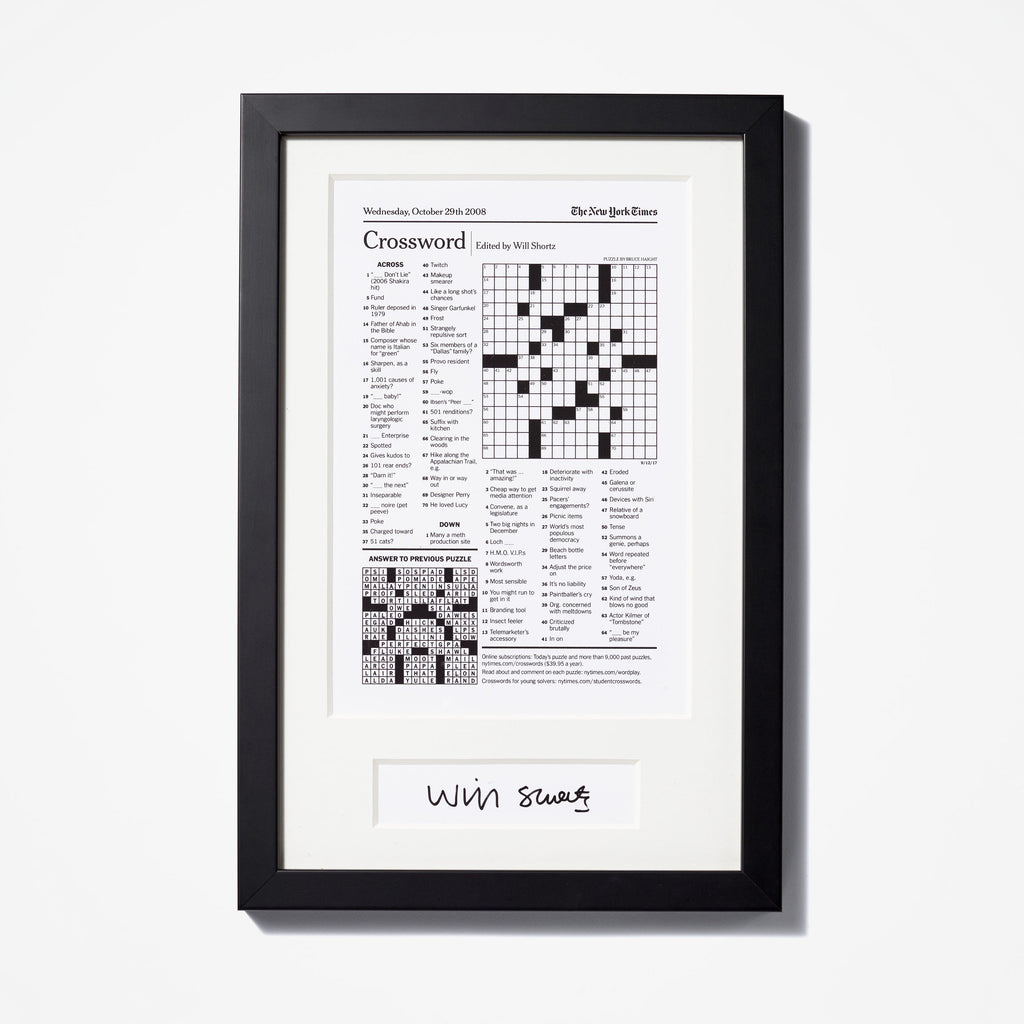 Crossword Puzzle Reprint